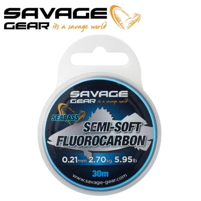SG Semi-Soft Fluorocarbon Seabass 30m 0.25mm 3.66kg 8.06lb Clear