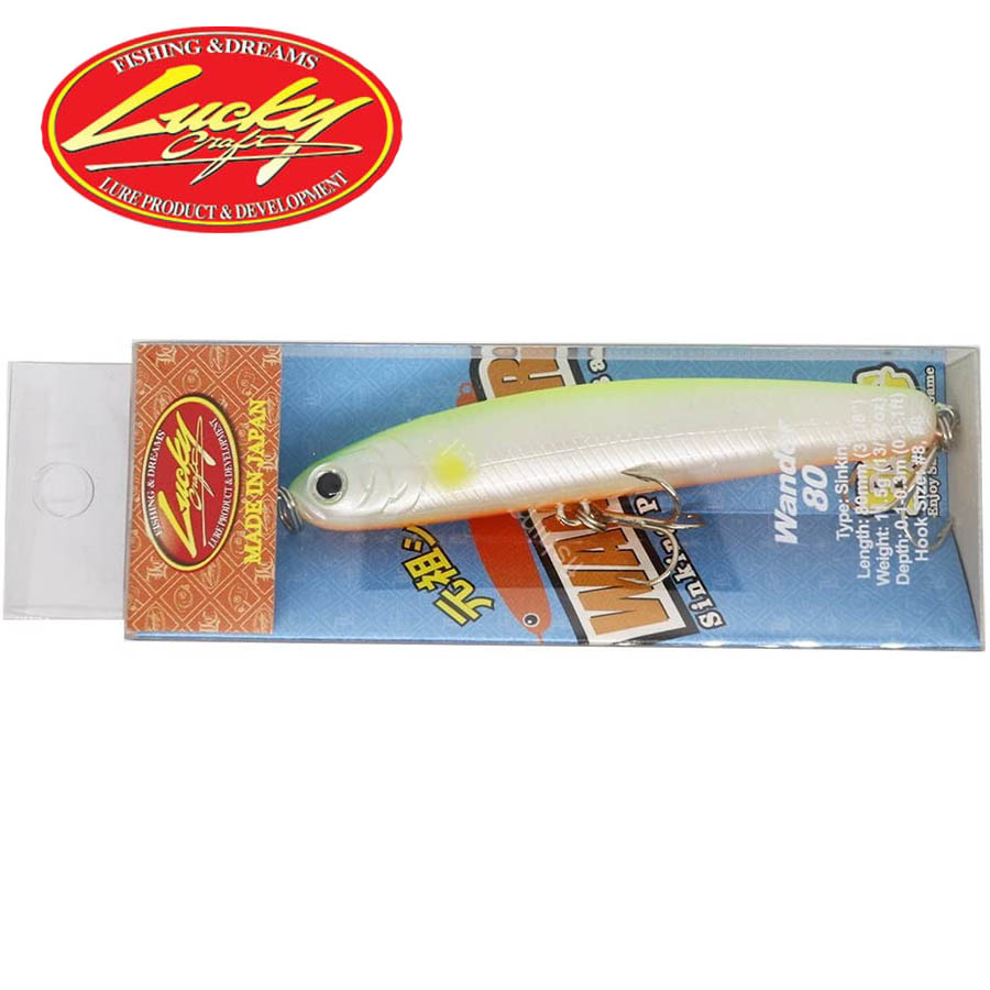 Lucky Craft Wander 80 3" Argento Minnow - Crankbait Fuori Produzione - Esca Da Pesca - Foto 3