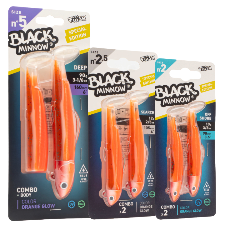 Fiiish Black Minnow - Orange Glow