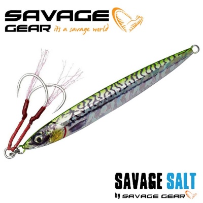 SG 3D Slim Jig Minnow 18cm 180g Fast Sinking Green Mackerel PHP