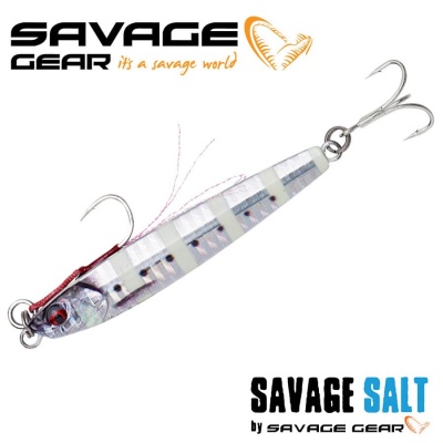 SG 3D Jig Minnow 40g 9.3cm Zebra Glow PHP