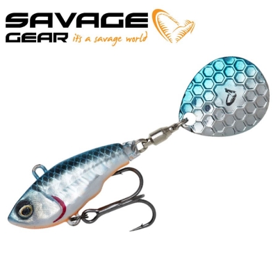 SG Fat Tail Spin 5.5cm 9g Sinking Blue Silver