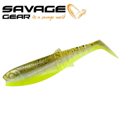 SG Cannibal Shad 8cm 5g Green Pearl Yellow 5pcs