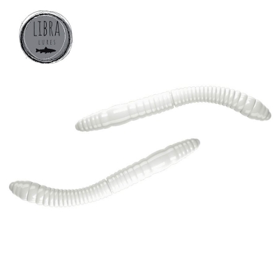 Libra Fatty D Worm Tournament 55 - 004 - silver pearl / Cheese