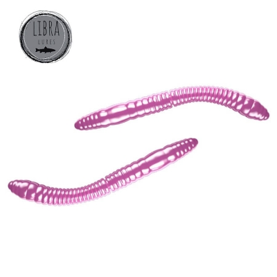 Libra Fatty D Worm Tournament 55 - 018 - pink pearl / Cheese