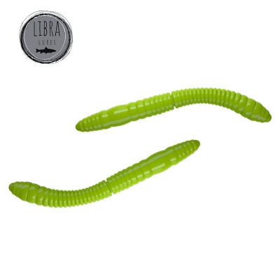Libra Fatty D Worm Tournament 55 - 027 - apple green / Cheese