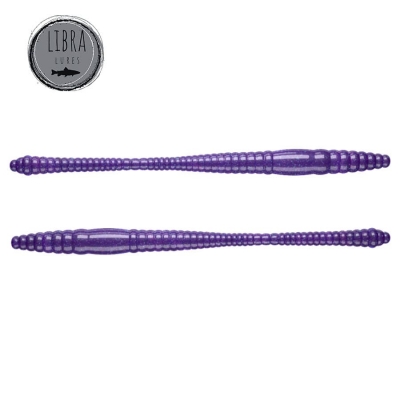 Libra Dying Worm 70 - 020 - purple with glitter / Cheese