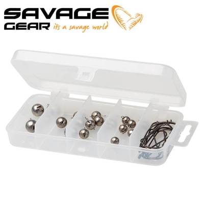 Savage Gear Cheb Head Kit 30pcs Комплект чебурашки и куки за монтаж