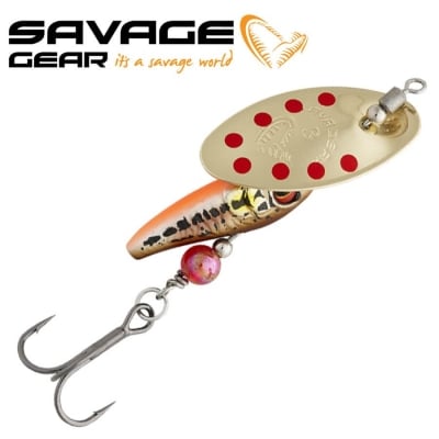 SG Sticklebait Spinner #3 9.1g Sinking Minnow Gold Red