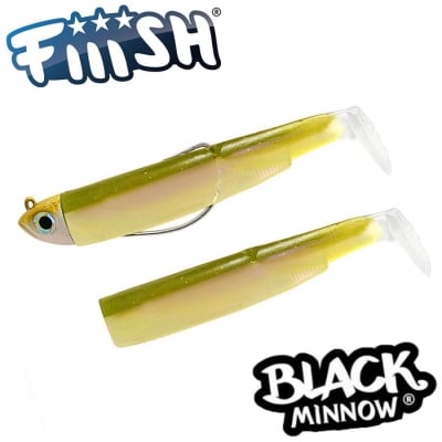 Fiiish Black Minnow No1 Combo: Jig Head 3g + 2 Lure Bodies 7cm - Wakasagi