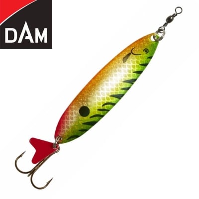 Dam Effzett Slim Standard Spoon 8cm 24g Sinking Firetiger UV