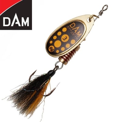 Dam Effzett Standard Dressed Spinner #1 3g Sinking Blacky