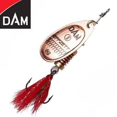 Dam Effzett Standard Dressed Spinner #1 3g Sinking Copper