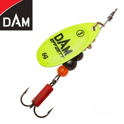 Dam Effzett Fluo Spinner #2 4g Sinking Yellow