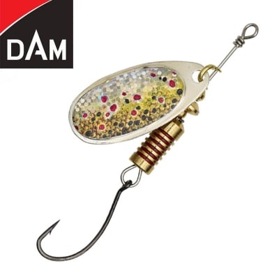 Dam Effzett Singlehook Spinner #1 3g Sinking Brown Trout