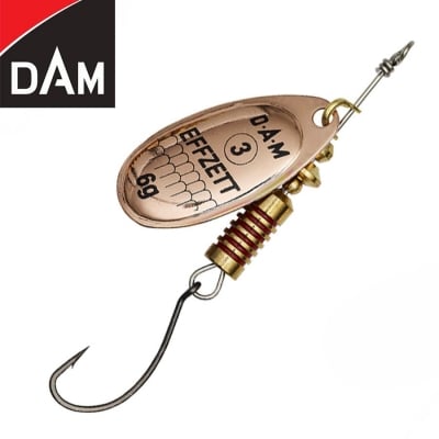 Dam Effzett Singlehook Spinner #1 3g Sinking Copper