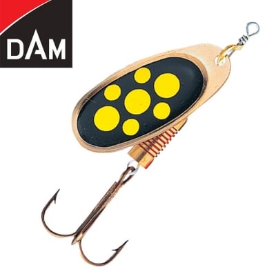 Dam Effzett Standard Spinner #3 6g Sinking Black Yellow