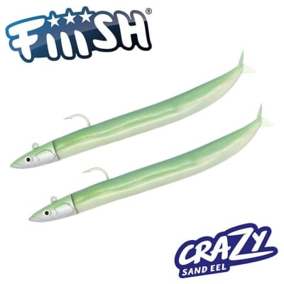 Fiiish Crazy Sand Eel 120 Double Combo - 12cm | 15g - Pearl Green
