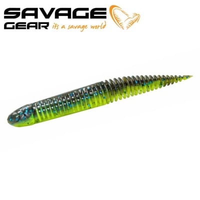 SG Ned Dragon Tail Slug 8.8cm 4g Chartreuse Pumpkin 5pcs