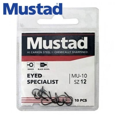 Mustad Ultra NP Eyed Specialist Barbed MU10-39867-BN Куки