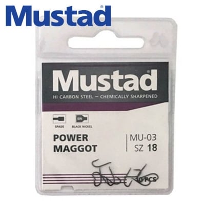 Mustad Ultra NP Power Maggot Spade Barbed MU03-10515NP Куки