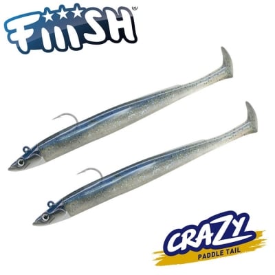 Fiiish Crazy Paddle Tail 100 Double Combo - 10cm | 5g - Electric Blue