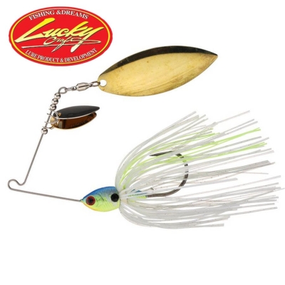 Lucky Craft SKT Spinner Bait 5/8oz Crazy Colorado Willow Crack Blue