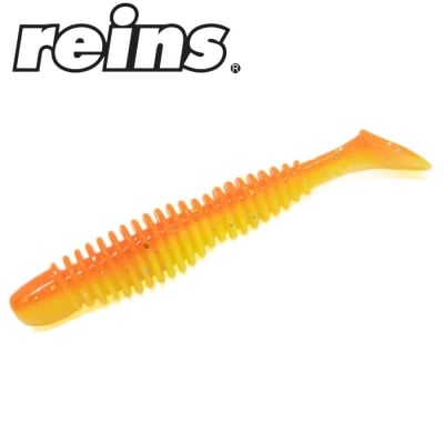 Reins Bubbling Shad 3.0 - B49 Chika Orange/Chartreuse Silver Glitter 6pcs