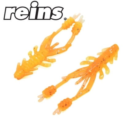 Reins Ring Shrimp 2.0 - B49 Chika Orange/Chartreuse Silver Glitter 9pcs