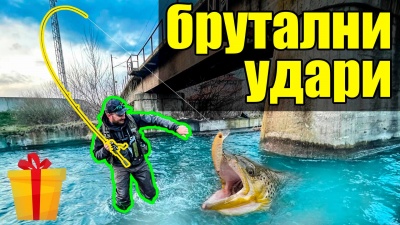 Брутални удари и яко авански. Риболов на пъстърва с воблери