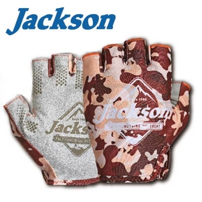 Jackson Sun Protect Fishing Gloves Brown Camo Ръкавици