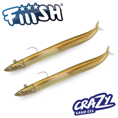 Fiiish Crazy Sand Eel No2 Double Combo - 15cm | 20g Gold