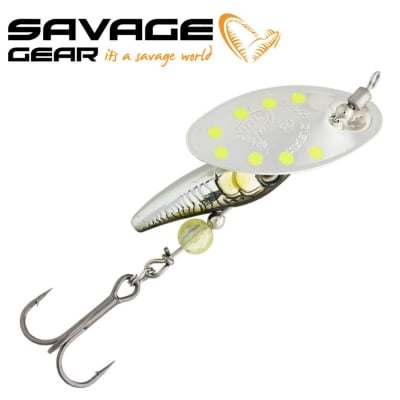 SG Sticklebait Spinner #1 4.5g Sinking Green Silver Ayu