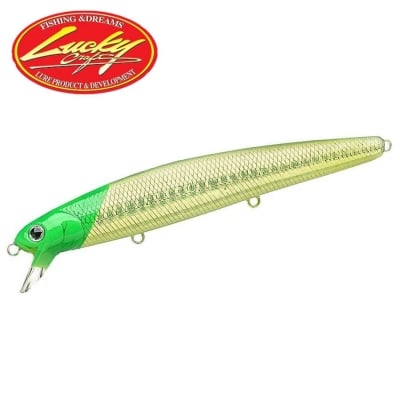 Lucky Craft Flash Minnow 110 SP Laser Green Head Chart SW