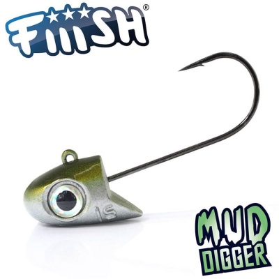 Fiiish Mud Digger Jig Head 15g - Kaki