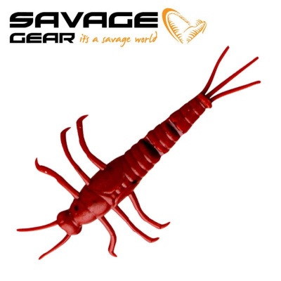 SG LB 3D PVC Mayfly 50mm Red 8pcs