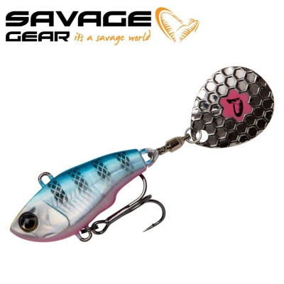 SG Fat Tail Spin 5.5cm 9g Sinking Blue Silver Pink