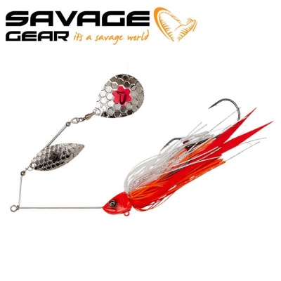 SG Da Bush Spinnerbait 14cm 21g Sinking Red Head Silver