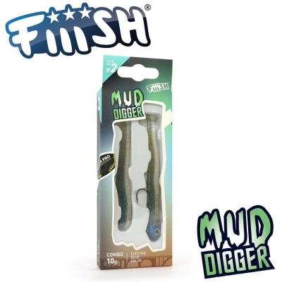 Fiiish Mud Digger Combo - 9cm, 10g  Zander Pro Limited Силиконова примамка