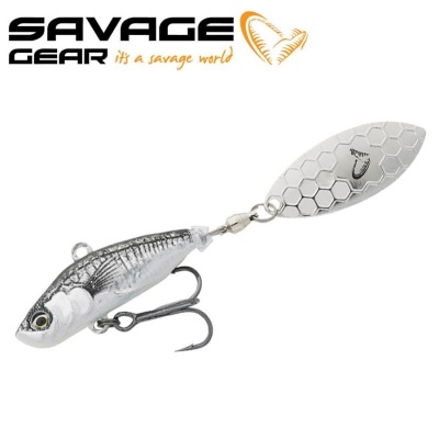 SG 3D Sticklebait Tailspin 7.3cm 13g Sinking Black Silver