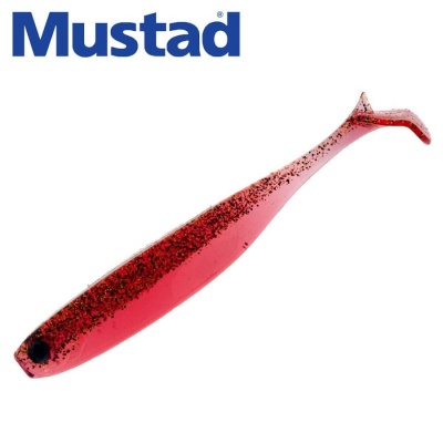 Mustad Mezashi Z-Tail Minnow 3.5inch Transparent Red