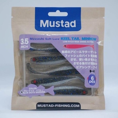 Mustad Mezashi Keel Tail Minnow 7.6cm 6pcs Силиконова примамка