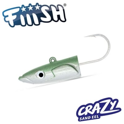 Fiiish Crazy Sand Eel No3 Jig Head 90g Deep Pearl Green