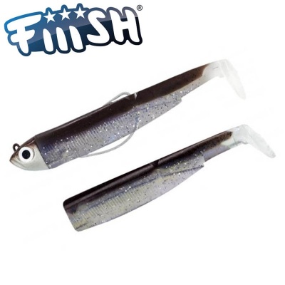 Fiiish Black Minnow No1 Combo: Jig Head 3g + 2 Lure Bodies 7cm - Sexy Brown