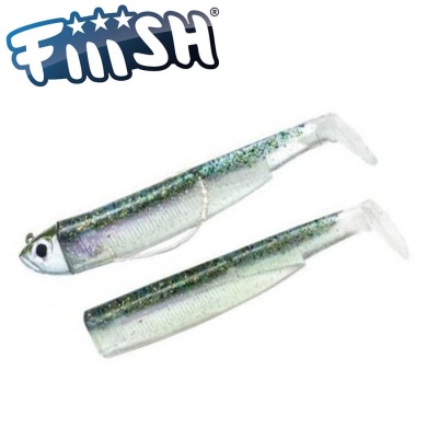 Fiiish Black Minnow No1 Combo: Jig Head 3g + 2 Lure Bodies 7cm - Ghost Minnow