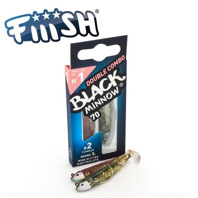 Fiiish Black Minnow No1 Double Combo - 7 cm, 3g Силиконова примамка