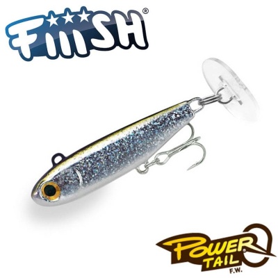 Fiiish Power Tail 38mm: 4.80 g - Silver Glitter