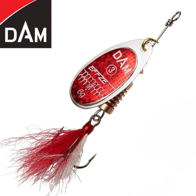 Dam Effzett Standard Dressed Spinner #2 4g Sinking Reflex Red