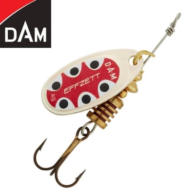 Dam Effzett Standard Spinner #3 6g Sinking Silver Black Dot