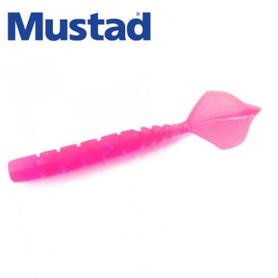 Mustad Aji Worm Hila-Hila 1.7inch 004 UV Clear Pink